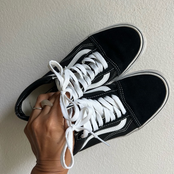 Vans Shoes - Vans Suede Black and White Sneakers